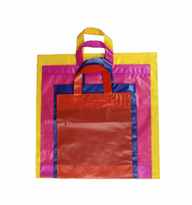 Sacola Plástica Alça Fita Cores
